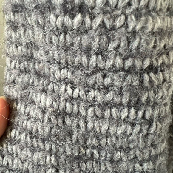 Ann Taylor LOFT Gray Wool long open Cardigan | Large - Picture 6 of 9